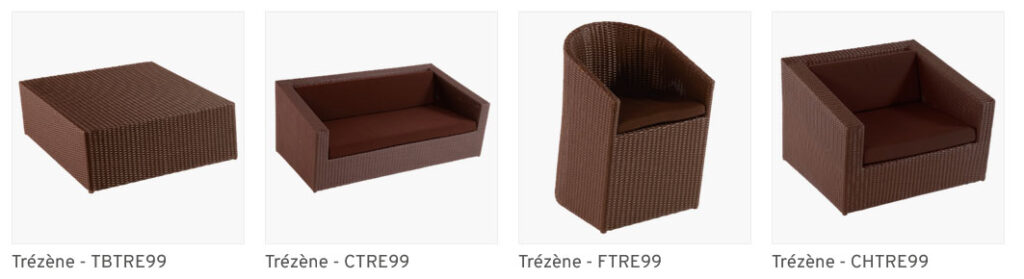 Outdoor furniture rental Trézène
